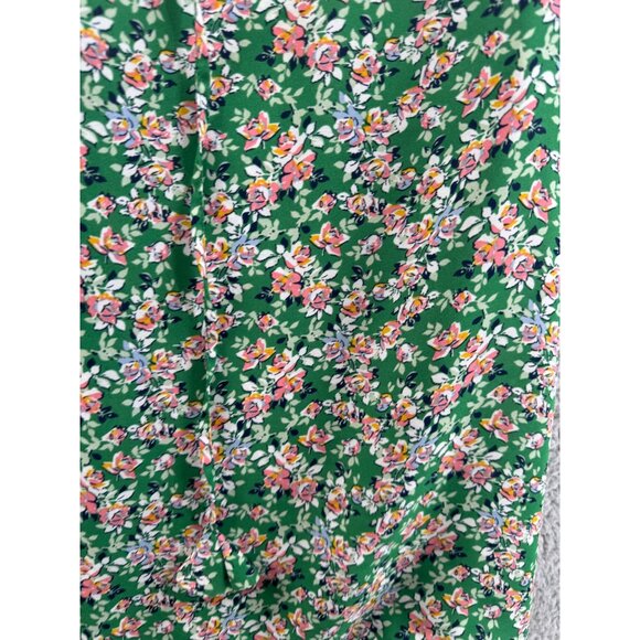 Max Studio Floral Blouse With Ruffle Bell Sleeve Green Size 1X - Picture 4 of 8